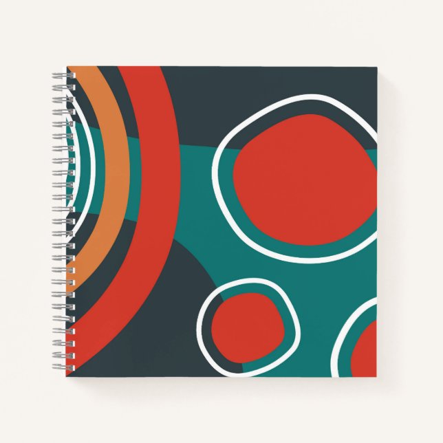 Cuaderno arte abstracto boho de formas (Anverso)