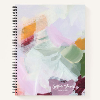Cuaderno Arte abstracto colorido único con nombre personali
