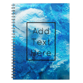 Cuaderno Arte abstracto con ángulo azul y blanco