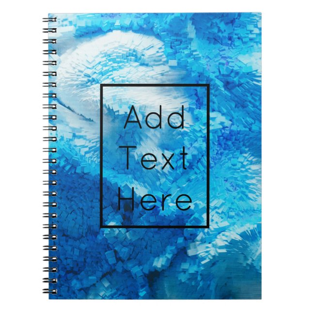 Cuaderno Arte abstracto con ángulo azul y blanco (Frente)