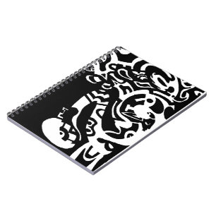 Cuaderno Arte abstracto de B&W "brillante"