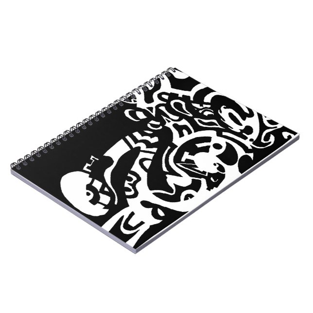 Cuaderno Arte abstracto de B&W "brillante" (Lado Izquierdo)
