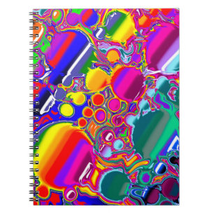 Cuaderno Arte abstracto de explosión en arco iris