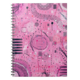 Cuaderno Arte abstracto de helado de fresa