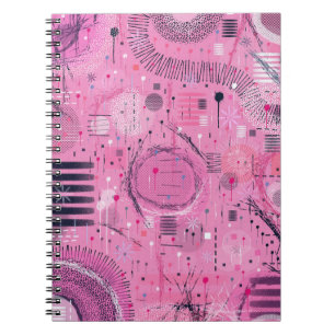 Cuaderno Arte abstracto de helado de fresa