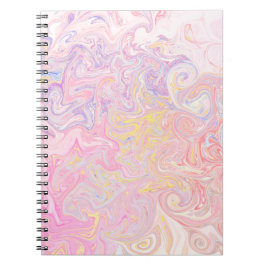 Cuaderno Arte abstracto de mármol con remolino de suaves pa