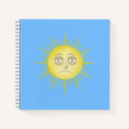 Cuaderno Arte abstracto de sol brillante