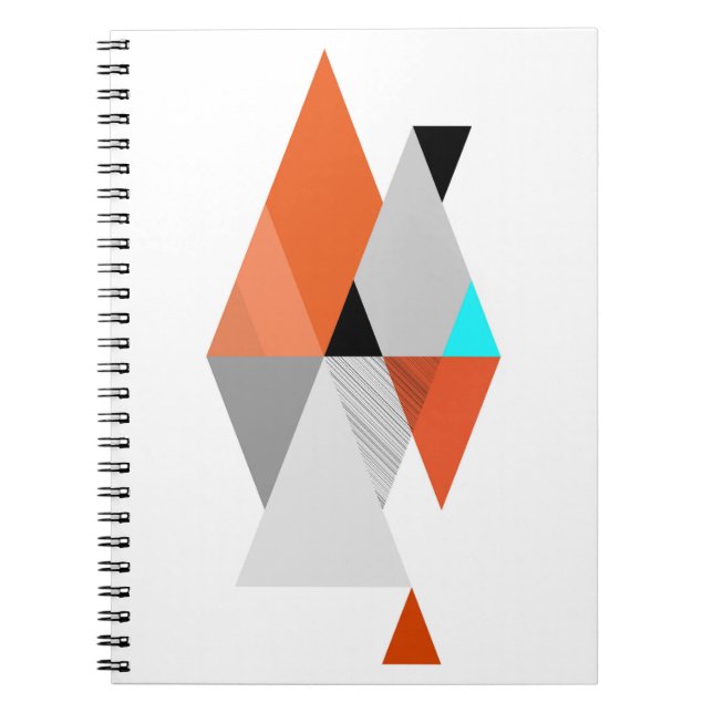 Cuaderno Arte abstracto de triángulo geométrico moderno (Frente)
