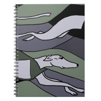 Cuaderno Arte abstracto del galgo impresionante de las