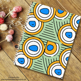 Cuaderno Arte abstracto del Tíbet en patrón Sage green