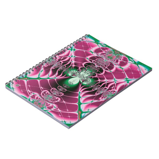 Cuaderno Arte abstracto flor roja (Lado Izquierdo)