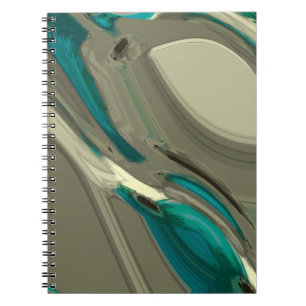 Cuaderno Arte abstracto gris y azul