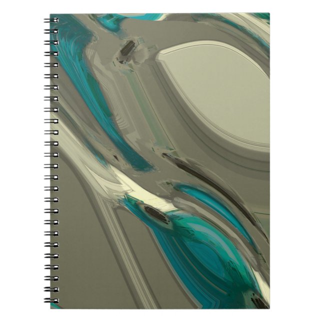 Cuaderno Arte abstracto gris y azul (Frente)