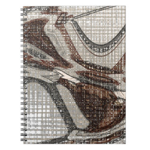 Cuaderno Arte abstracto gris y marrón