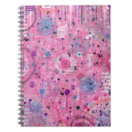 Cuaderno Arte abstracto maximalista rosa