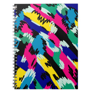 Cuaderno Arte abstracto negrita en colores primarios