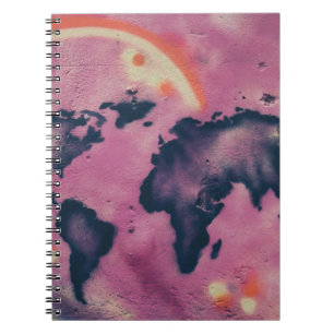 Cuaderno Arte abstracto negro y rosa