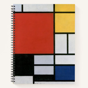 Cuaderno Arte abstracto rojo azul amarillo de Piet Mondrian