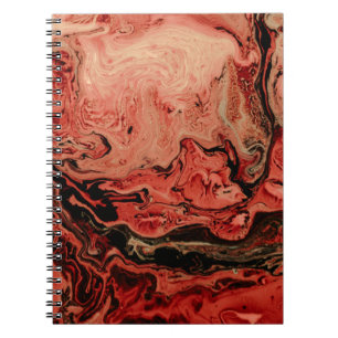 Cuaderno Arte abstracto rojo y marrón