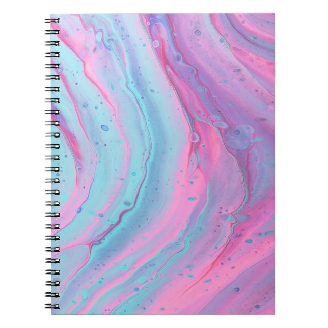 Cuaderno Arte abstracto rosa y verde (Frente)