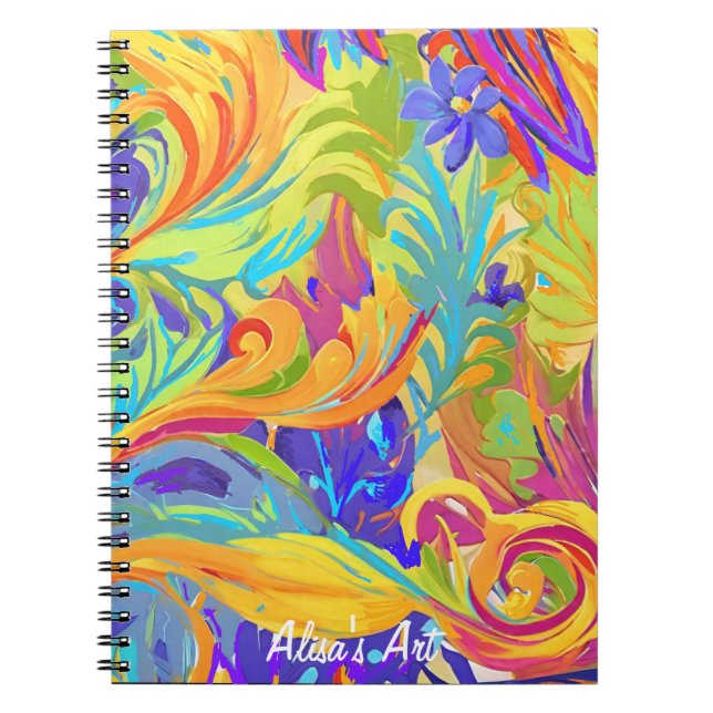 Cuaderno Arte abstracto y cobarde creatividad alegre (Frente)
