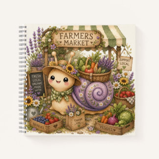 Cuaderno Arte Acuarela de Caracol del Mercado de Agricultor