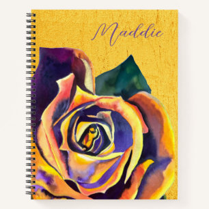 Cuaderno Arte acuarela de Rosa dorado