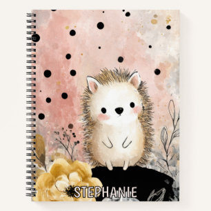 Cuaderno Arte Acuarela Floral de Erizo Caprichoso