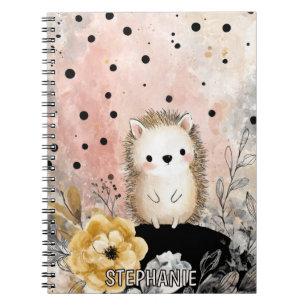 Cuaderno Arte Acuarela Floral de Erizo Caprichoso