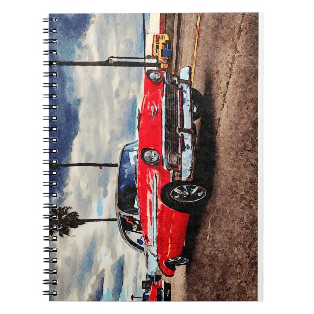 Cuaderno Arte acuático de Chevrolet Bel Air de 1956 (Frente)
