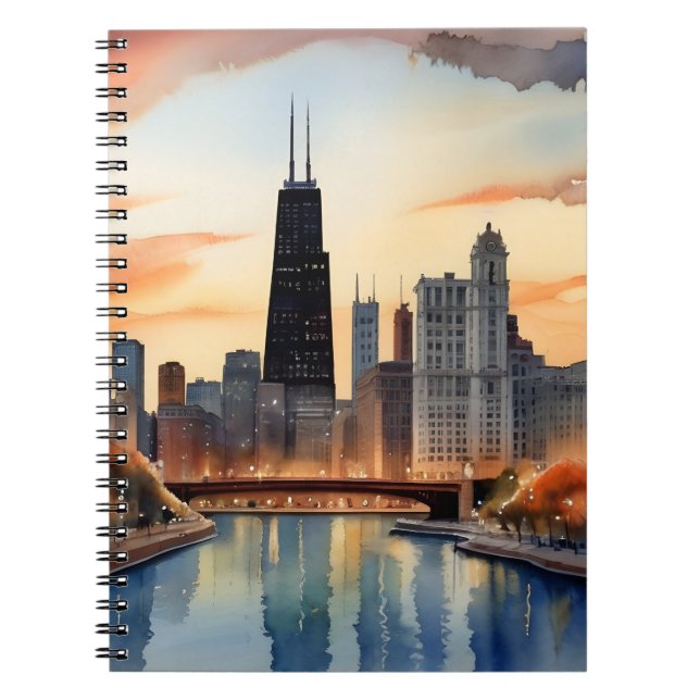 Cuaderno Arte acuático de Chicago (Frente)