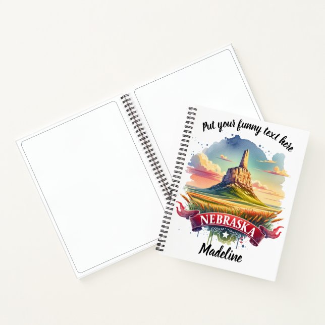 Cuaderno Arte acuático del paisaje de Nebraska (Interior)