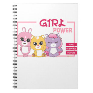 Cuaderno Arte Adorable Animal Frienz Imprimir: Poder Chica
