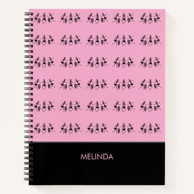 Cuaderno Arte africano, danza Inspiradora, rosa dulce (Anverso)