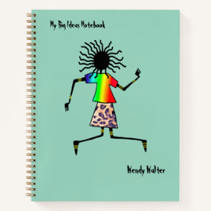 Cuaderno Arte africano, impresionante música Chica de moda