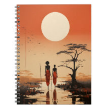 Arte africano minimalista elegante mujer africana