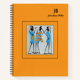 Cuaderno Arte africano, Naranja, guerrero masái