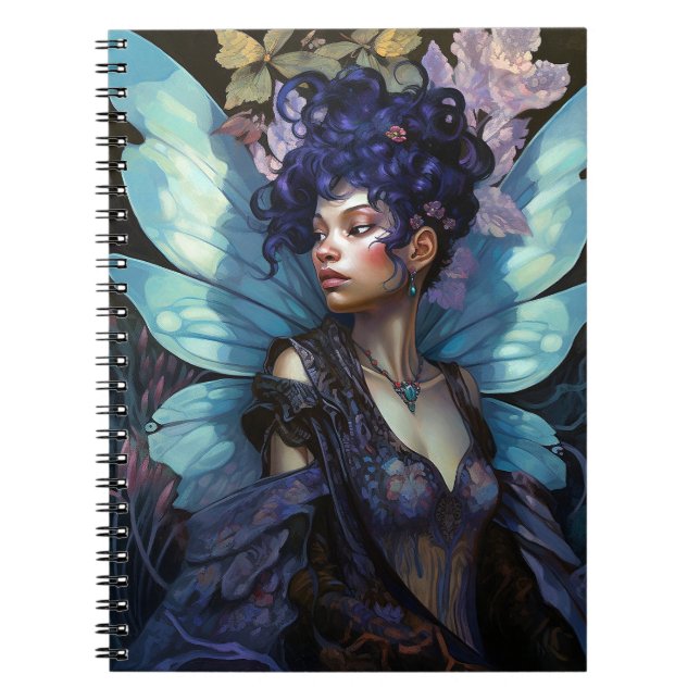 Cuaderno Arte afroamericano de fantasía de hadas negras (Frente)