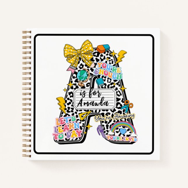Cuaderno Arte alfabético personalizable “A es para” – Inspi (Anverso)