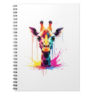 Cuaderno Arte animal africano La colorida jirafa para diver