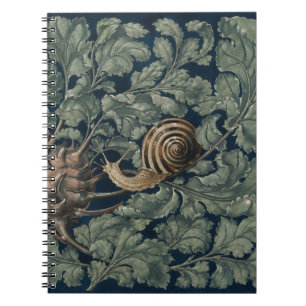 Cuaderno Arte Antiguo Botánico Art Nouveau Caracol Antiguo