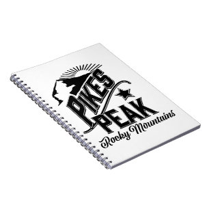 Cuaderno arte antiguo de Pikes Peak montañas rocosas