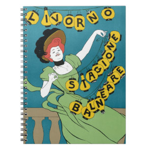 Cuaderno Arte Antiguo Modernista, Livorno Señorita Bailando