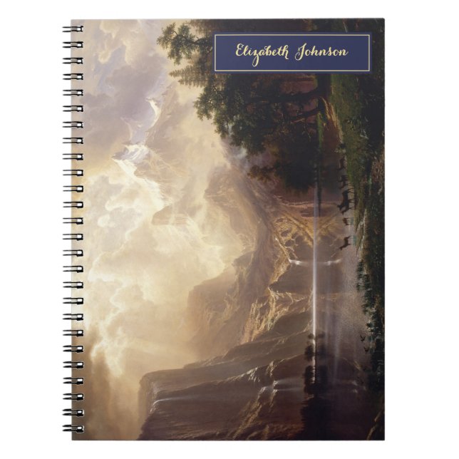 Cuaderno Arte Antiguo Paisaje Sierra Nevada Monograma Dorad (Frente)