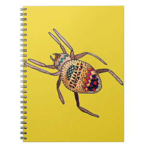 Cuaderno Arte arácnido de araña colorida