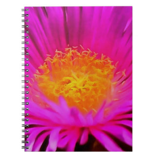 Cuaderno Arte artístico de flores de aster rosa magenta