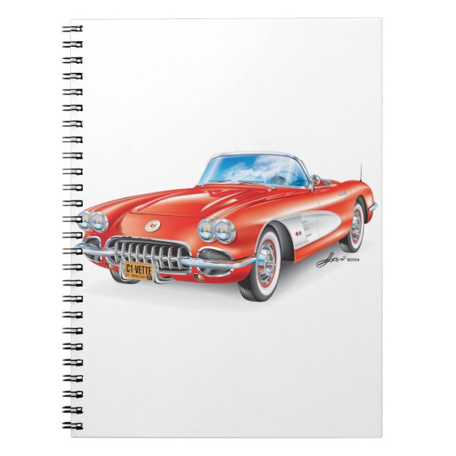 CUADERNO ARTE AUTOMÓVIL ELEGANTE DE VETTE (Frente)