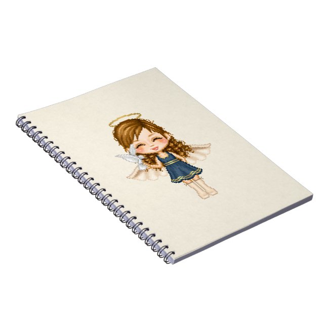 Cuaderno Arte azul Angel Pixel (Lado Derecho)
