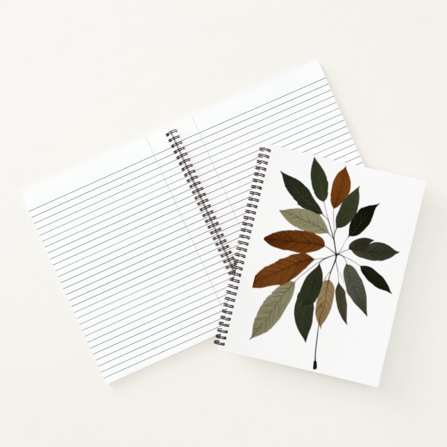 Cuaderno Arte botánico de hojas de otoño  (Interior)