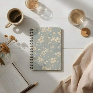 Cuaderno Arte Botánico Vintage Elegante de Línea